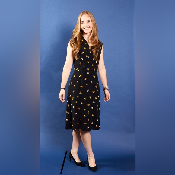 Of Mercer Dress Women’s Size 4 Black Mini Knee Length Patterned Rent the Runway - Picture 4 of 6